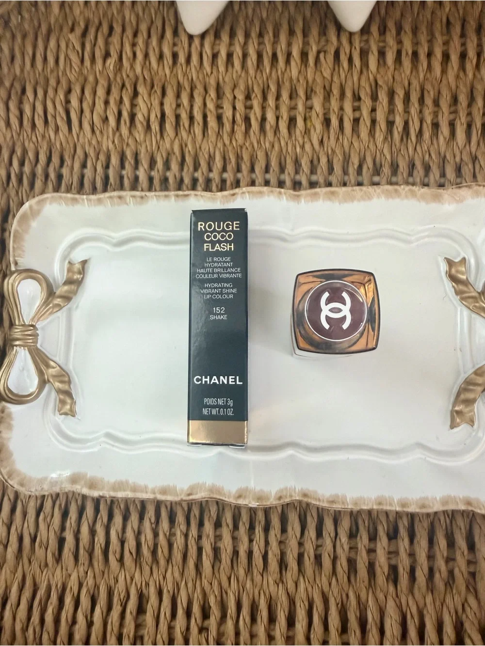 CHANEL Rouge Coco Flash Lipstick in Rose Mauve with Black & Gold Case